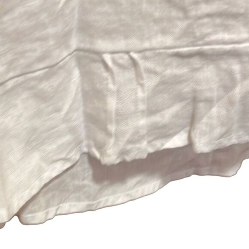 Russ Berens top S 100% linen white pintuck cottage romance graceful ladylike - Picture 4 of 10